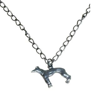 Greyhound Dog on Silver Plated Neck Chain